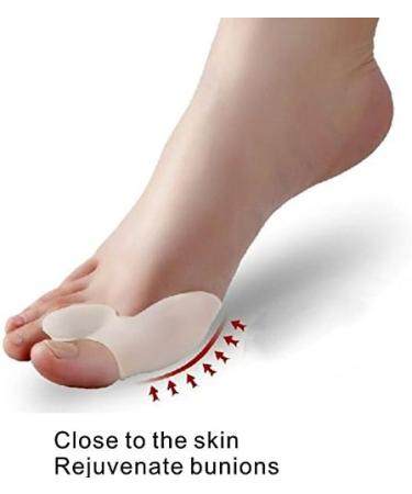Tarusky SiliconeGel Big Toe Protector (2 Pair) - Bunion Relief Toe Separator & Straightener - Medium White - Buy Online on GoSupps.com