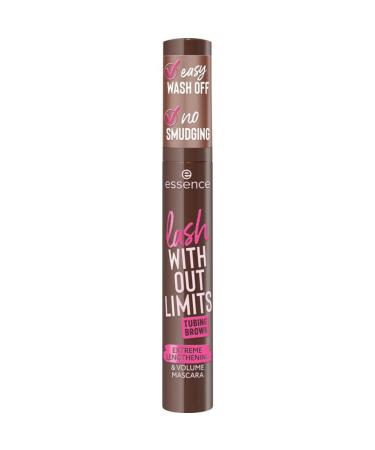 Essence Cosmetics lash WITHOUT LIMITS TUBING EXTREME LENGTHENING et VOLUME MASCARA mascara volume et longueur extr mes augmentant le volume allongeant (13ml) Brown Tubing 13 ml (Lot de 1)