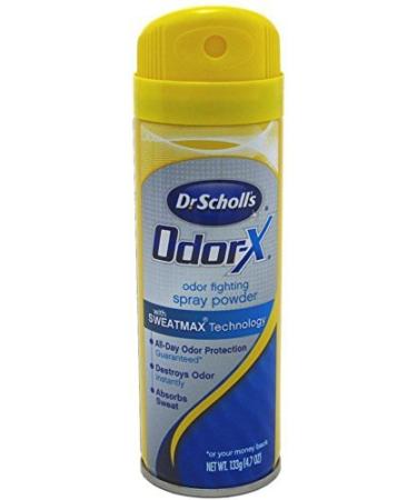 Dr. Scholl's Odor-X Odor Fighting Spray Powder 4.70 oz (Pack of 4)