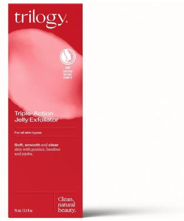 Trilogy Triple Action Jelly Exfoliator 75 mL - For All Skin Types - Exfoliate With Pumice Bamboo & Jojoba - Made in New Zealand - Buy Online on GoSupps.com
