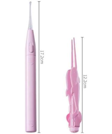 2pcs LED Lighted Ear Wax Cleaner with Tweezer - Pink | Ear Cleaning Removal Tool for Adults - Buy Online on GoSupps.com