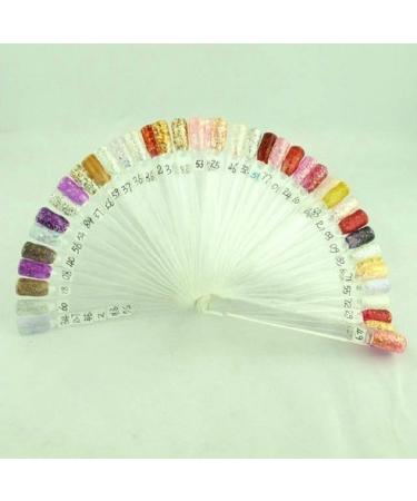 Milopon Nail Art Tips & Display Sticks - 50 Transparent Nail Polish Practice Color Card Fans - Buy Online on GoSupps.com