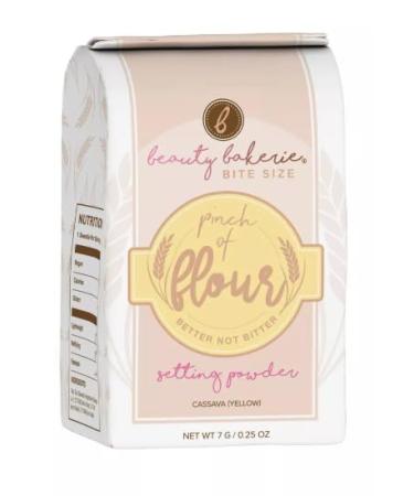 Beauty Bakerie Bite Size Pinch of Flour Setting Powder | Finishing Powder to set Makeup | 0.25 OZ/ 7G | (Cassava (Yellow))