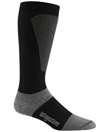 Wigwam Men's Snow Sirocco Knee-High Performance Ski Socks Medium Black