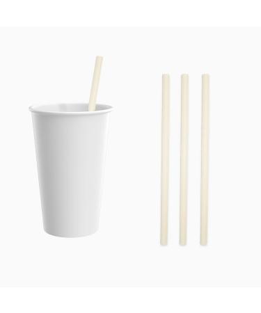 200 PHA Straws | Decomposable Straws | MR USA Straws | Made in USA Straws | 7.75 inch Drinking Straws | Biodegradeable Plastic Straws | Compostable Straws White