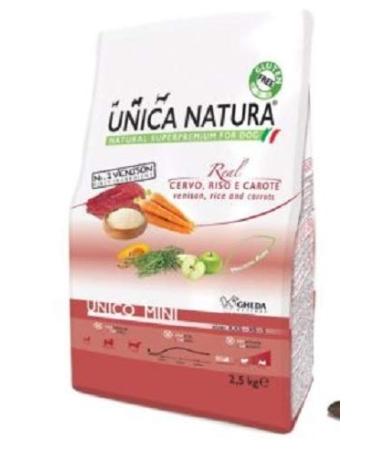 Dog food - Unique Nature Mini - Venison, rice, carrots - gluten free 2.5 kg