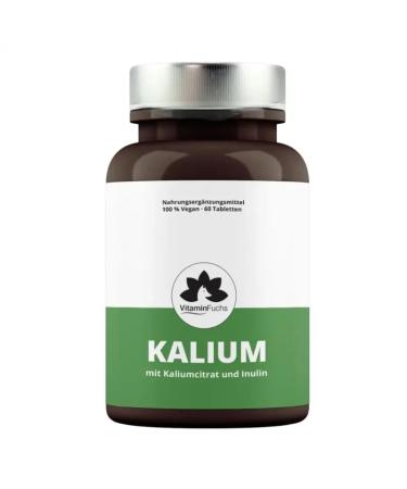 Potassium tablets high -dosed with redard function - 1000 mg potassium per tablet - potassium citrate tablets ideal for muscles nerves blood pressure - vegan - vitamin fox - Buy Online on GoSupps.com