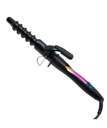 Professional Spiral Curling Wand 32mm Hair Curler Ceramic Curling Iron LCD Temp Display Curling Wand for Short and Long Hair Hair Crimper for Big Wave Bouncy Curls