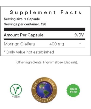 All About Neem Moringa Leaf Capsules Organic American Grown 400 mg 120 Ct Energy & Metabolism Booster Made in America - Buy Online on GoSupps.com