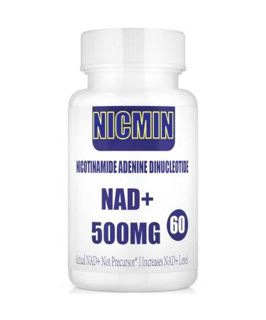 NICMIN 800MG Liposomal NAD+ with TMG 300MG Actual NAD Supplement Superior Absorption Boost NAD Plus for Cell Energy Healthy Aging and Muscle Repair 60 Capsules (Pack of 1) 1 Count (Pack of 60)