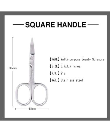 Small Curved Groom Scissor & Mini Mustache Scissor for Men | Beauty Trimmer for Women - Eyebrow Nose Hair Facial Hair False Lash & Bikini - 3.7 Inch Set with Comb - Buy Online on GoSupps.com