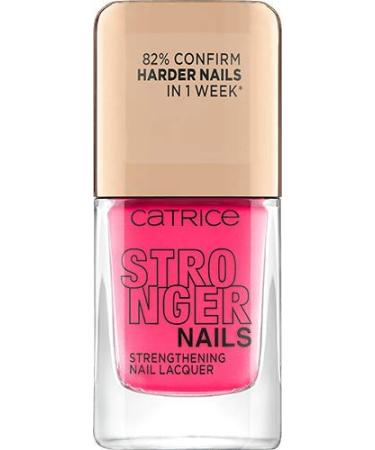 Catrice Stronger Nails Strengthening Nail Lacquer Nail Polish No. 10 Pink Warrior Pink Long Lasting Hardening Shiny Acetone Vegan Microplastic Particles Free (10.5ml)