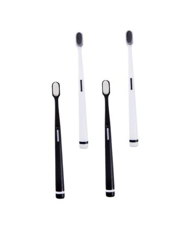 Ipetboom 4 pieces wangan hair toothbrush tooth gemstones teeth brushing toothbrush camping toothbrush ultra -like toothbrushes for adults soft fur pregnant woman capable