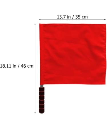 Operitacx Racing Flags Referee Hand Flag Set - 4Pcs Green Red Safety Flags for Football Sports - Stainless Steel Pole Handle - Traffic & Event Management - Buy Online on GoSupps.com