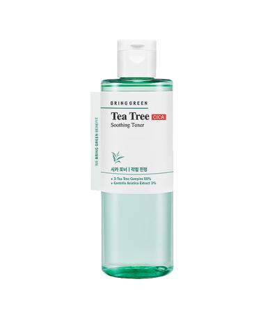 BRING GREEN Tea Tree CICA Soothing Toner Redness Relief for Face Skin Balancing AHA Exfoliating Toner for Oily Skin Korean Acne Treatment Skin Care Hydrating Calming for Dry Sensitive Skin