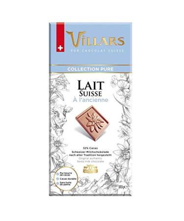 VILLARS - Pure Milk Tablet 100G - (Pack of 4)