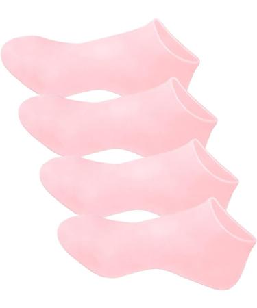 kawehiop 2a Set Of 2 Moisturizing Silicone Socks For Ultimate Feet Care Comfort Guaranteed Moisturizing Socks Silica Gel Tools Pink One size fits all Pink One size fits all - Buy Online on GoSupps.com