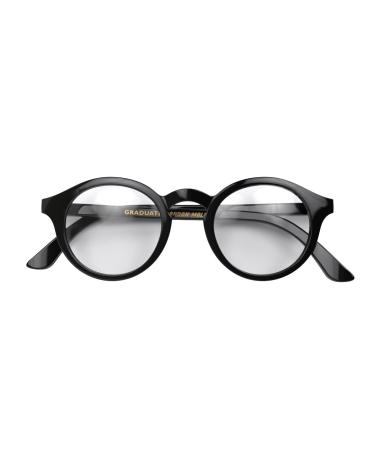 London mole glasses |Graduate reading glasses |Round glasses |Cool reader |Designer glasses |Men/women's reading glasses |Unisex |Spring hinges black glossy 1.5 x - Buy Online on GoSupps.com