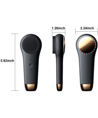 Rechargeable Waterproof Silicone Facial Cleansing Brush - Deep Cleansing & Gentle Exfoliating Electric Face Scrubber for Men & Women (Black) - Shop Internationally - Buy Online on GoSupps.com