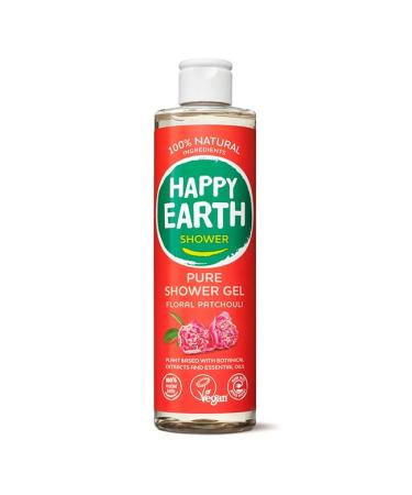 Happy Earth Shower Gel For Women and Men Shower gel 100 Natural Ingredients & Vegan Floral Patchouli 300 ML