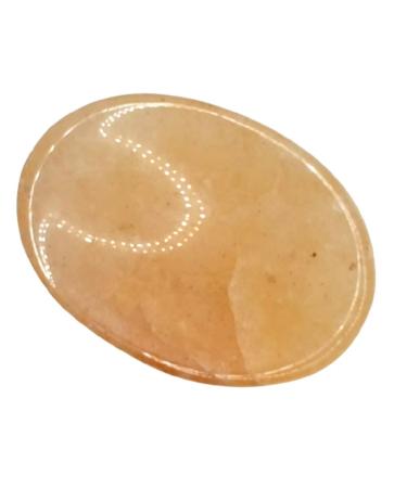 Opalite Crystal Worry Thumb Stone - Natural Healing Calming Meditation Reiki Stress Relief (Yellow Aventurine)