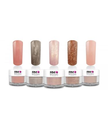 Acrylic Color Powder Set Rose Quartz Collection Powder Nail Design Nails Fingernail RM Beautynails 5 Pack (5x 10g)