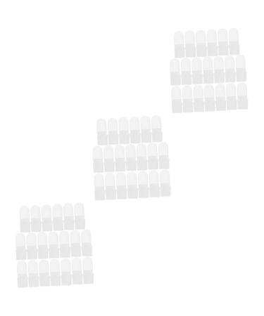 Healeved 90 Pcs Nail Case French Nail Polish Manicure Cover Polish Varnish Manicure Nail Protectors Nail Polish Protections Manicure Protector Tools Nail Tool White Manicure Set Plastic 4x2cmx3pcs Whitex3pcs