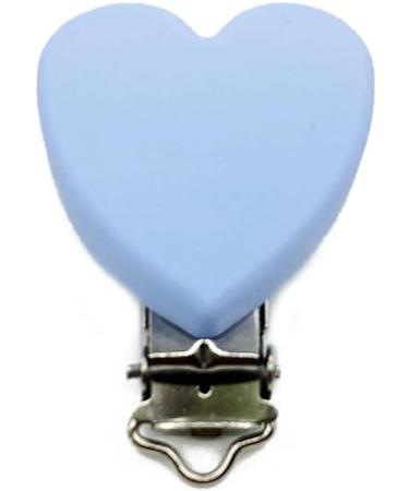 GLASSNOBLE Pacifier Clip | BPA Free Silicone Heart Chain Holder | Teether & Nursing Clips in Pink Rose - Safe for Babies - Buy Online on GoSupps.com