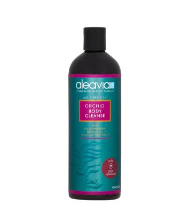 Aleavia Orchid Body Cleanse   Organic & All-Natural Prebiotic Body Wash with Pure Cold-Pressed Orchid Oil   Nourish Your Skin Microbiome   16 Oz