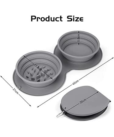 Foldable Travel Dog Bowls | Portable Silicone Food & Water Bowls for Dogs & Cats - Ideal for Medium to Large Pets - Buy Online on GoSupps.com