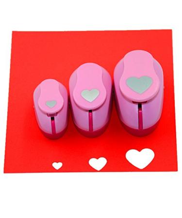 CADY Crafts Punch Set - 8mm, 15mm, 25mm Paper Punches - 3pcs Heart Shape Set - Buy Online on GoSupps.com