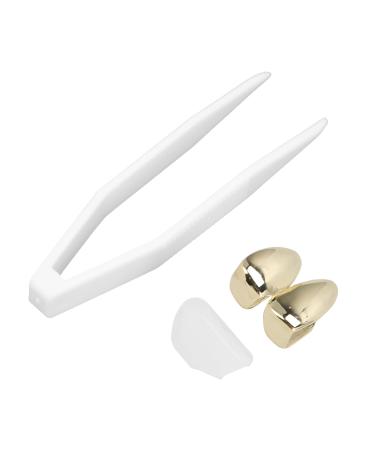 Brrnoo gold teeth silver teeth coating braces hip hop style hip hop silver gold grills for your teeth rapper costume teeth jewelry and accessories for men women (gold)