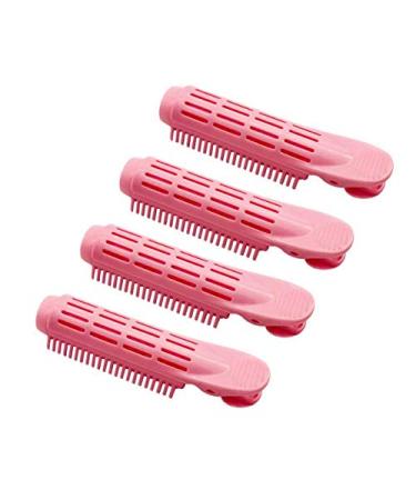 KDDOM 4 Pcs Pink Volumizing Hair Root Clip Natural Fluffy Hair Clip DIY Fluffy Curler Clamps Magic Salon Wave Hair Root Clip