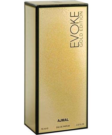 Evoke Gold for Women EDP - Eau de Parfum 75ML (2.5 oz) | Arabian Perfumery | Fresh & Spicy Opening Through Pink Pepper & Bergamot Floral Heart w/ Orris Woody & Powdery Base | Glamorous | by Ajmal - Buy Online on GoSupps.com
