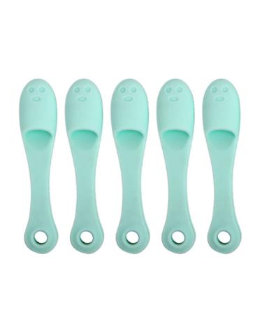Silicone Nose Brush Face Scrubber Manual Blackhead Remover Exfoliator Finger Pad Nose Pore Wash Skin Care Tool 5PCS