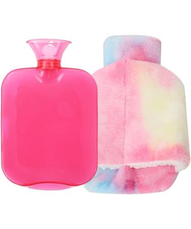 MYAMIA 2L PVC Hot Water Bottle with Plush Cover | Colorful Winter Foot Warmer & Hot Water Bag - Best for Comfort & Warmth - Buy Online on GoSupps.com