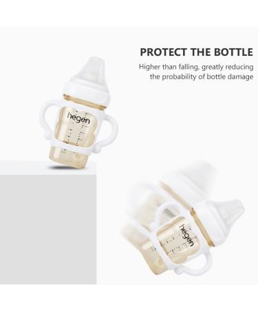 Toddmomy Infant Feeding Bottle Holder - 2pcs Silicone Handle for Standard Baby Bottles (White) - Buy Online on GoSupps.com
