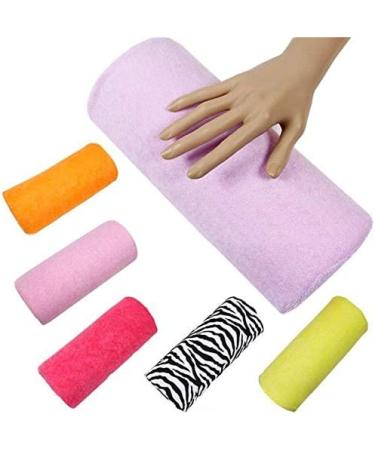 Soft Zebra Stripe/Rose Hand Rest Cushion Pillow Nail Pillow Cushion Nail Art Design Equipment Manicure Half Column Sponge Tools - (Color: Zebra) - Buy Online on GoSupps.com