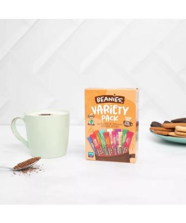 Beanies Mixed Flavour Instant Coffee - Irish Cream Chocolate Orange Caramel Popcorn Mint Chocolate Amaretto Almond Coconut Delight Nutty Hazelnut and more | Flavour for Every Mood | 144 Sachets - Buy Online on GoSupps.com