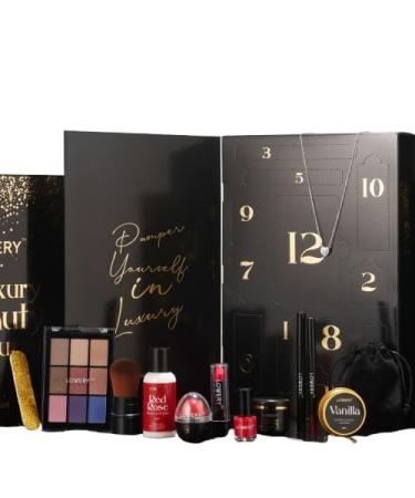 Makeup Advent Calendar 2024 Adult Beauty Treasures 12 Day Makeup Gift Set - Birthday Gift Box With Women's Skincare and Makeup Surprises - Gifts for Women with Unique Surprises
