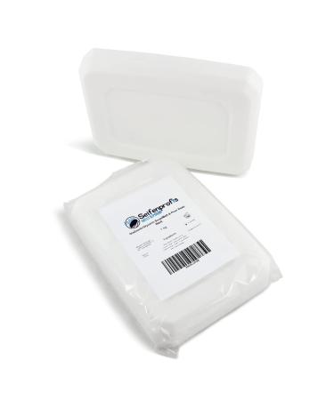 Seifenprofis Seifenprofis Raw Soap Base with Glycerin Transparent/White without Sodium Lauryl Sulfate (SLS) (1kg White)
