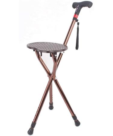 Canes Folding Cane Stool Elderly Crutches Stool with Radio and Alarm Function LED Light Height Adjustable Travel Aid for Elder Parents Gift