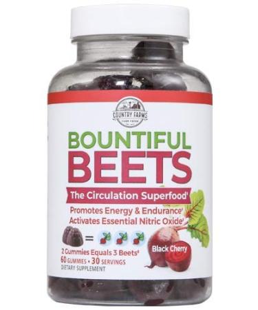 Country Farms Bountiful Beets Gummies Black Cherry 60 Gummies