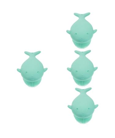 FOMIYES 4pcs Silicone Brush Newborn Shampoo Massage Tools Baby Tools Baby Massage Brush Soft Silicone Shower Scrubber Hair Shampoo Brush Baby Shower Scrubber Bathing Supplies Bath Brush