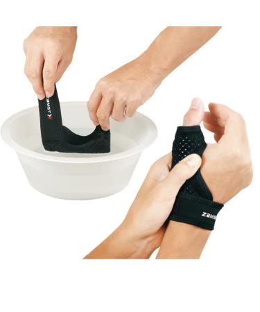 Zamst Thumb Guard - Lightweight Sports Thumb Brace for Sprains | Ideal for Baseball Soccer Basketball Football - Black Small - Buy Online on GoSupps.com
