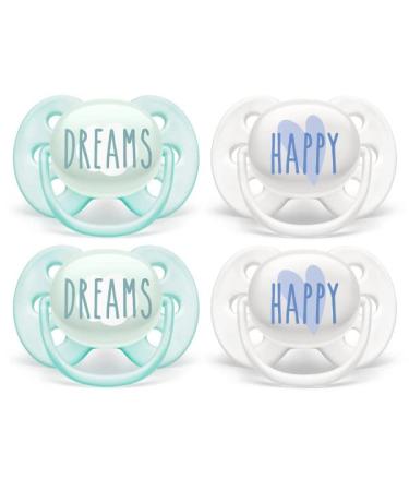 Philips Avent Ultra Soft/Doux Pacifier  0-6 Months 4 Pieces