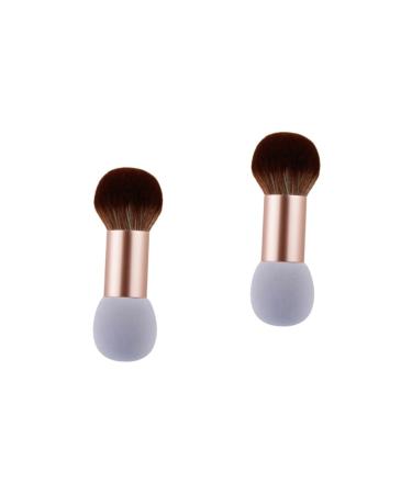 Set of 2 Makeup Cosmetic Tool Foundation Make-Up Powder Brush Cosmetic Brush Tool Dropshipping Painting Foundation Brush Blush Brush Double Brush Wooden Handle