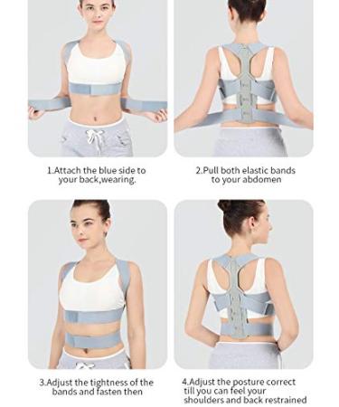 Brace Support Belt Adjustable Back Posture Corrector Clavicle Spine Back Shoulder Lumbar Posture Correction (Color : Gray Size : S) (Blue L) (Blue M) vision - Buy Online on GoSupps.com