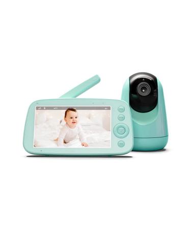 Baby Monitor, 5 Inch Screen 720P Baby Monitor with Camera and Video, Infrared Night Vision, Two Way Talk, Thermal Monitor, 4X Pan-Tilt-Zoom, 960ft Range, 12-24 Hour Battery Life, Green