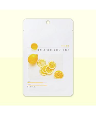 Eunyul Daily Care Face Mask Pack - 10 Vegan Korean Vitamin Sheet Masks | Hypoallergenic Tencel & Natural Ingredients | International Shipping Available - Buy Online on GoSupps.com